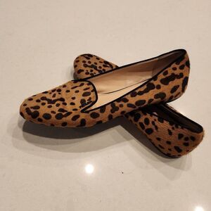 Prada calf hair leopard loafers. Size 8.5